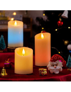 Velas LED recargables Luzzup con control remoto 3 pcs 10-15 cm 2