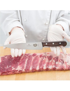 Cuchillo de Chef Victorinox 19 cm Serrado Mango Madera Rosa 2