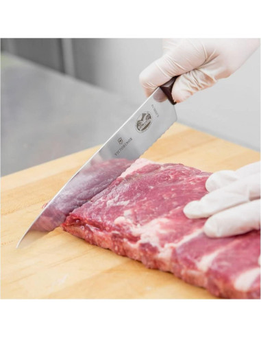 Cuchillo de Chef Victorinox 19 cm Serrado Mango Madera Rosa