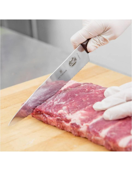 Cuchillo de Chef Victorinox 19 cm Serrado Mango Madera Rosa