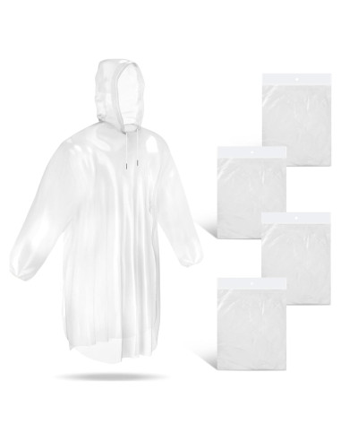 Guirnd Ponchos Desechables Transparentes para Adultos - 4 Piezas