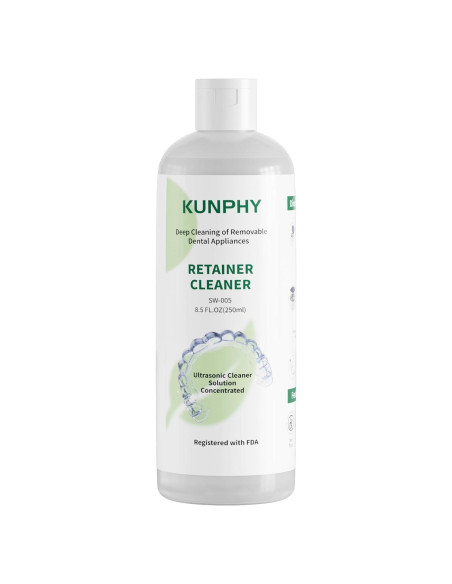 KUNPHY Limpiador Ultrasonico Concentrado 8 oz - Retenedores y Dentaduras
