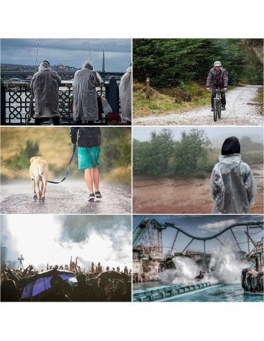 Guirnd Ponchos Desechables Transparentes para Adultos - 4 Piezas