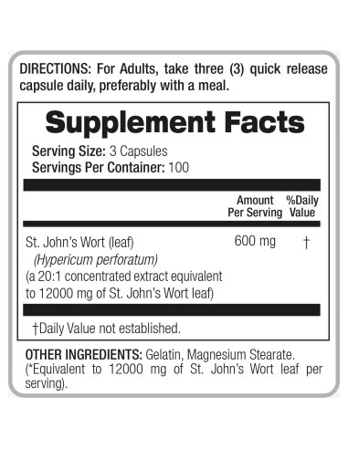 Cápsulas de Hierba de San Juan FITO MEDIC'S 300 Unidades 600 mg