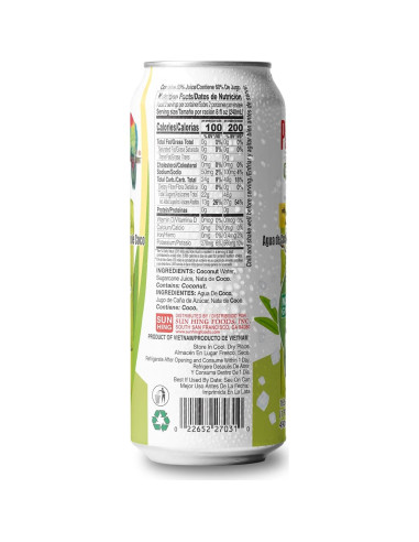 Agua de Coco Parrot con Jugo de Caña y Nata 12 Pack 1992ml