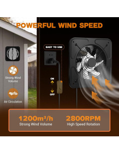 Ventilador Extractor de Cocina YOZON 8" 700 CFM 50W 2