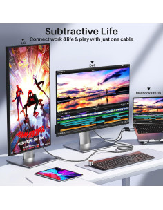 Cable USB C a USB C 2.01m 4K 20Gbps Carga Rápida 100W 2