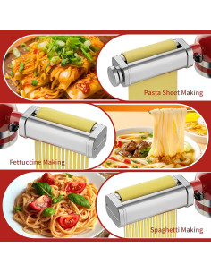 Accesorio de Pasta KERUYUNLA para Batidora KitchenAid 3 Piezas 2