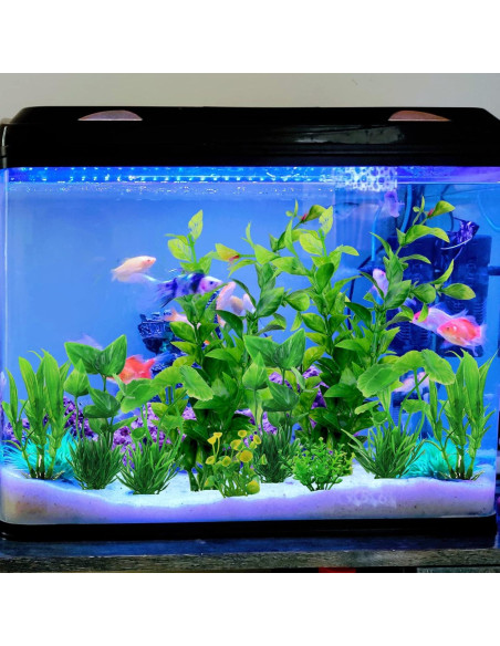 Decoraciones para Acuarios PietyPet - 10 Plantas Verdes