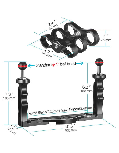 Soporte de Cámara Submarina MINIFOCUS MF-22 con Asa