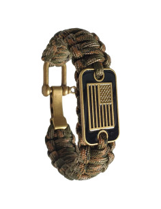 Pulsera Táctica de Supervivencia VAYOBOO Camuflaje Verde L