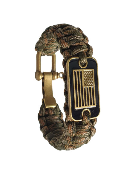 Pulsera Táctica de Supervivencia VAYOBOO Camuflaje Verde L