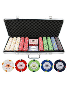 Juego de Fichas de Póker Versa Games 500pc Estuche Aluminio