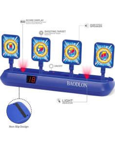 BAODLON Objetivos Digitales de Tiro con 2 Pistolas y 40 Dardos 2