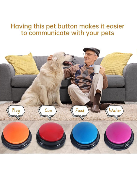 Botón de Grabación de Voz PELTEFLU 30 Segundos 4 Colores