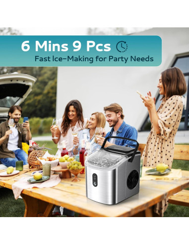 Máquina de Hielo EUHOMY IM-18SX 11.89 kg/día Portátil
