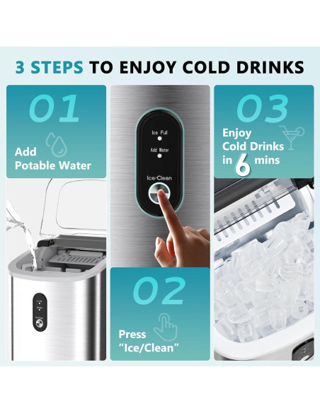 Máquina de Hielo EUHOMY IM-18SX 11.89 kg/día Portátil Máquina de Hielo EUHOMY IM-18SX 11.89 kg/día Portátil