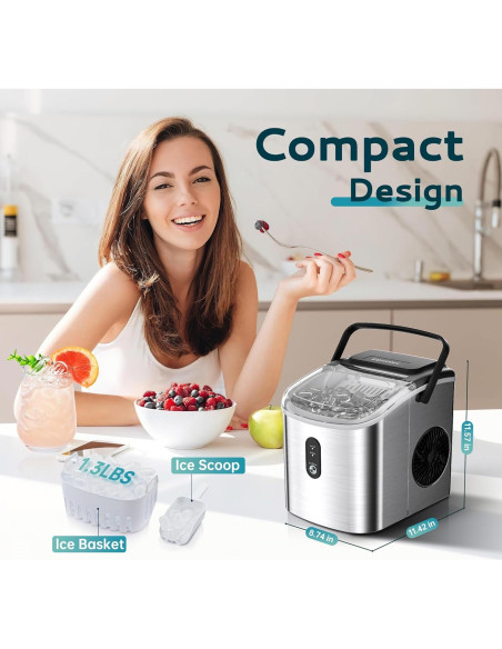 Máquina de Hielo EUHOMY IM-18SX 11.89 kg/día Portátil Máquina de Hielo EUHOMY IM-18SX 11.89 kg/día Portátil