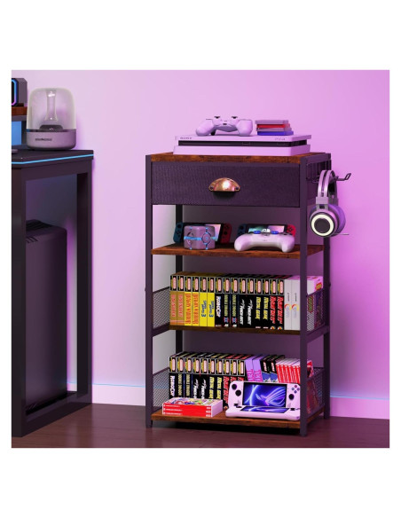 Soporte de Medios Hongtamoya CD-YXJ01 con Cajón y 4 Niveles