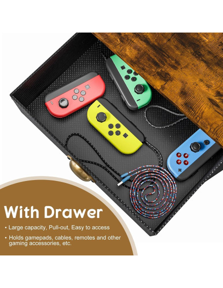 Soporte de Medios Hongtamoya CD-YXJ01 con Cajón y 4 Niveles