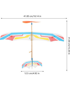 10 Piezas Juguete de Avión de Madera NUOBESTY 40.96x30.99cm 2