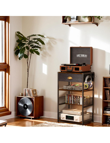 Soporte de Medios Hongtamoya CD-YXJ01 con Cajón y 4 Niveles