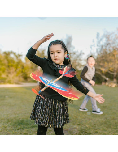 10 Piezas Juguete de Avión de Madera NUOBESTY 40.96x30.99cm
