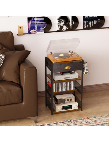 Soporte de Medios Hongtamoya CD-YXJ01 con Cajón y 4 Niveles