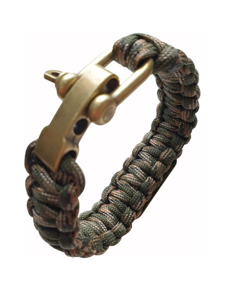 Pulsera Táctica de Supervivencia VAYOBOO Camuflaje Verde L