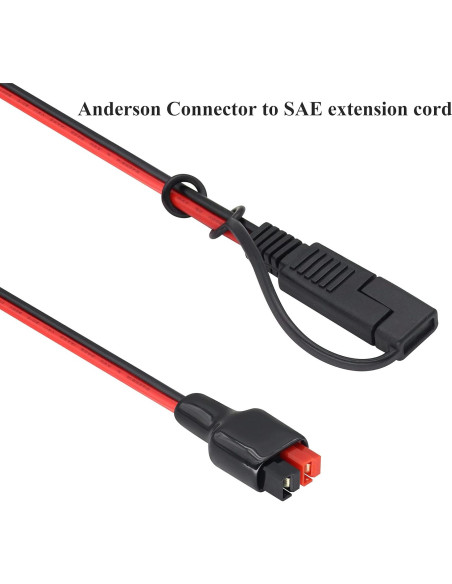Adaptador Solar SAE a Anderson 12AWG 30 cm HCFeng Adaptador Solar SAE a Anderson 12AWG 30 cm HCFeng