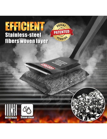 Cepillo para Parrilla GRILLART SteamWizards Sin Cerda