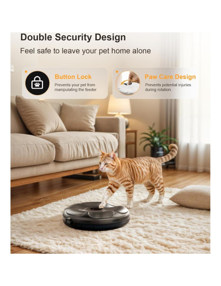 Dispensador Automático de Comida Casfuy con Bandeja Inoxidable