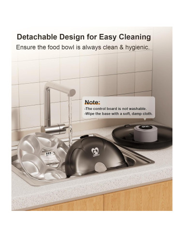 Dispensador Automático de Comida Casfuy con Bandeja Inoxidable