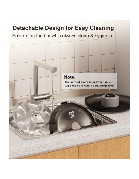 Dispensador Automático de Comida Casfuy con Bandeja Inoxidable