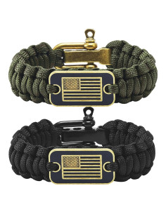 Pulsera de Supervivencia Onewly con Bandera EE. UU. - Talla L