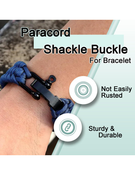 4 Piezas Hebilla de Eslinga de Paracord CooBigo Ajustable