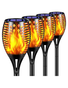 Antorchas Solares TomCare 4 Piezas 109 cm Llamas LED