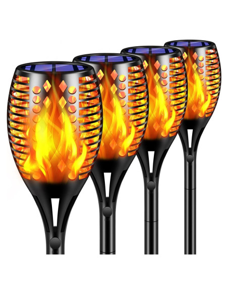 Antorchas Solares TomCare 4 Piezas 109 cm Llamas LED