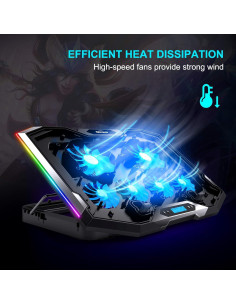 TopMate C11 Almohadilla Enfriamiento RGB 15.6-17.3 Pulgadas 2