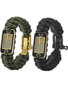 Pulsera de Supervivencia Onewly con Bandera EE. UU. - Talla L 2