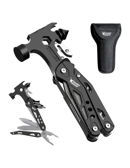 Multiherramienta Rush Deer 16 en 1, Martillo y Cuchillo Utilitario