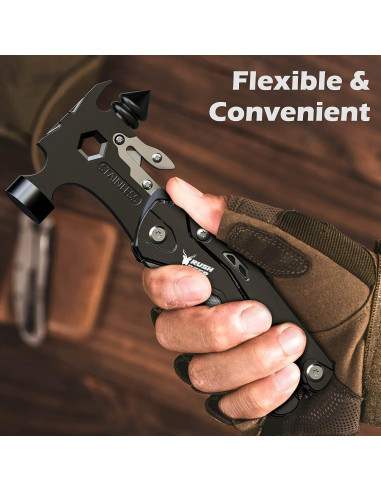 Multiherramienta Rush Deer 16 en 1, Martillo y Cuchillo Utilitario
