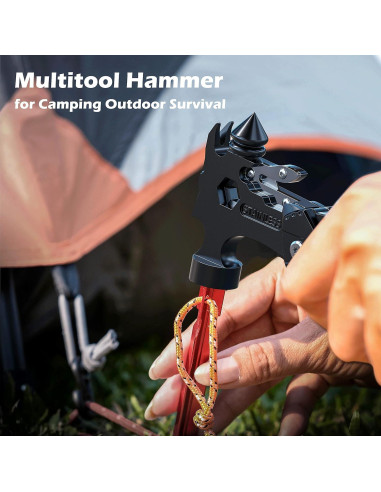 Multiherramienta Rush Deer 16 en 1, Martillo y Cuchillo Utilitario