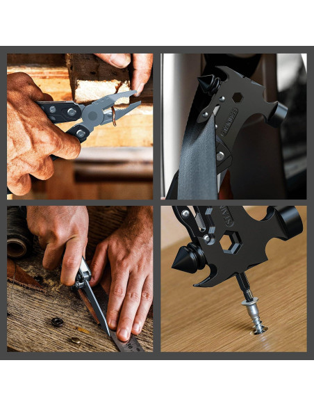 Multiherramienta Rush Deer 16 en 1, Martillo y Cuchillo Utilitario