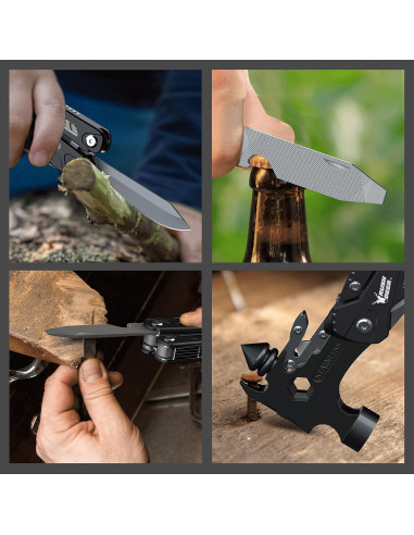 Multiherramienta Rush Deer 16 en 1, Martillo y Cuchillo Utilitario