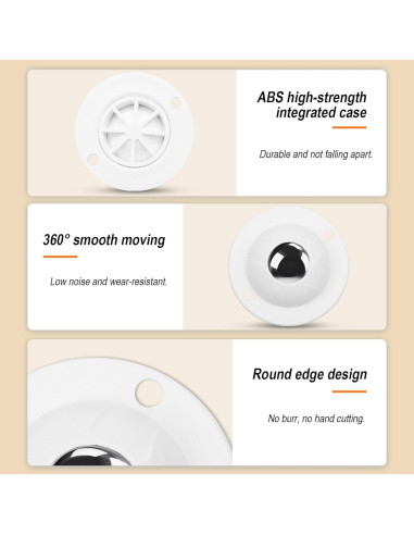 Ruedas Caster Autoadhesivas FEOXSHAL para Cricut 220 kg