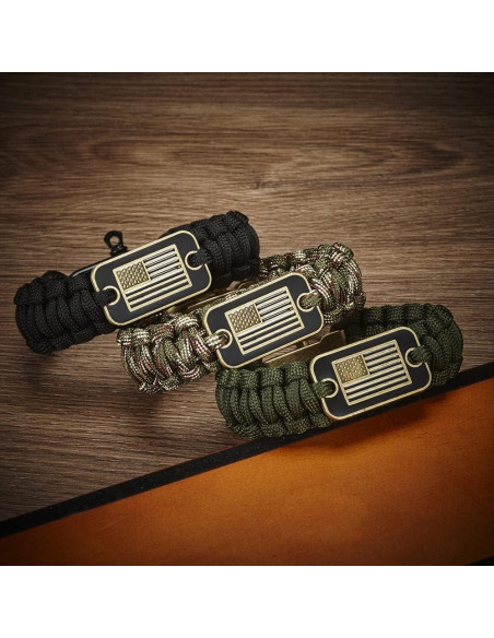 Pulsera de Supervivencia Onewly con Bandera EE. UU. - Talla L