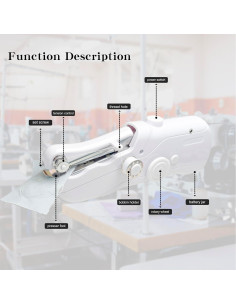 Máquina de Coser de Mano Portátil Zhangxinqi 295g DIY 2