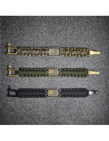 Pulsera de Supervivencia Onewly con Bandera EE. UU. - Talla L