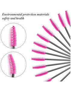 300 Varitas Desechables para Pestañas - Rojo - Suministros 2